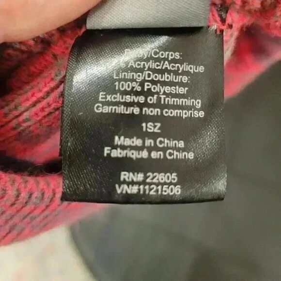 Champion Women’s Pink/Moss Green Acrylic Knit Fleece Lined Beanie - Picture 5 of 7